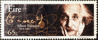 einstein on a stamp