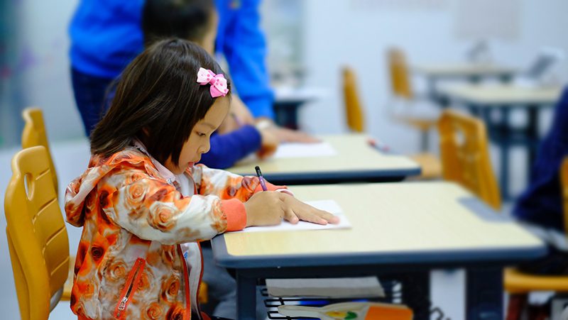 Student learns phonics for K-12